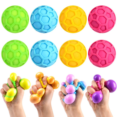 🌈 Squish Stretch Mesh Balls – 12PCS Sensory Stress Relief Toy Set for Kids & Adults