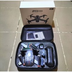 8K P11 Pro Max Dual-Camera Drone – Brushless Motor, Obstacle Avoidance, 10KM Range, 45-Min Flight + Extra Batteries