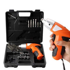 45-Piece Cordless Electric Screwdriver Drill Set – 4.8V Rechargeable with Bits & Sockets