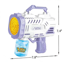 ✨ Automatic LED Bubble Gun Machine for Kids – Light-Up Electric Bubble Blower Toy