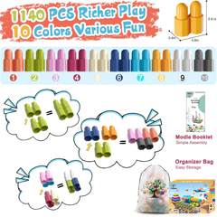 🧩 STEM Building Toys for Kids (1140 Pieces) – Montessori Educational Construction Set for Ages 3-12