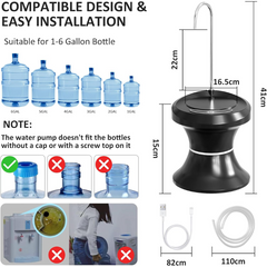 Automatic Electric Water Dispenser Pump for 5 Gallon Jugs – USB Rechargeable, BPA-Free, Portable with Tray for Home, Office & Outdoor Use