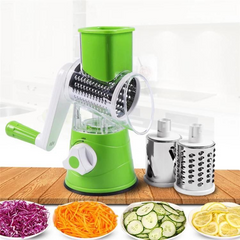 Multi-Shredder Tabletop Drum Grater – 3 Interchangeable Stainless Steel Blades | Easy & Efficient Food Prep