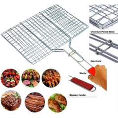 BBQ Rectangular Stainless Steel Medium Hand Griller – Durable, Portable & Perfect for Outdoor Braais