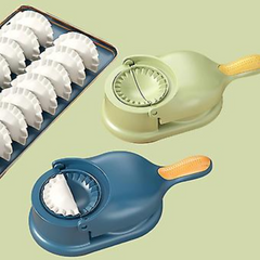 2-in-1 Dumpling Maker & Dough Press – Easy Homemade Dumplings, Wontons, Ravioli & More
