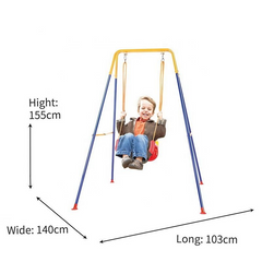 Children’s Outdoor Swing - Sturdy, Safe & Adjustable Playset for Kids | Blue & Red