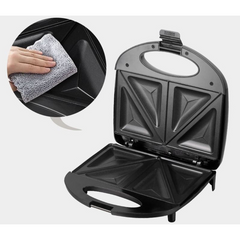 2 Slice Sandwich Maker – Stainless Steel | Non-Stick, Lockable Lid, 850W