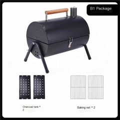 Portable Foldable BBQ Braai Grill – Compact Charcoal Barbecue for Picnics, Camping & Patios (35x27 cm)