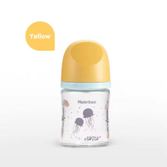 Newborn Painted Glass Milk Bottle | Anti-Choking & Anti-Flatulence Design | High-Temperature Resistant