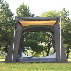 Spacious Family Dome Tent – High Ceiling, Airy Porch, 4-5 Person Camping Shelter for All Seasons, Waterproof & Windproof