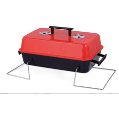 Portable Charcoal BBQ Grill – Lightweight Folding Grill for Burgers, Sandwiches, Outdoor Cooking, Camping & Backyard – Red