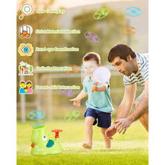 Cute Animal Air Launcher Toy Set for Kids – Bubble Flyer Game with Safety Shields & Catch Nets