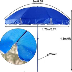 6.5FT Outdoor Patio Umbrella - Fade-Resistant & Waterproof Garden Parasol | Sturdy Wind-Resistant Market Umbrella for Backyard, Balcony & Poolside