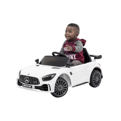 Mercedes AMG GTR 12v Kids Electric Ride-On Car with Remote Control – White