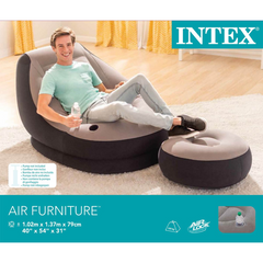 Ultra Lounge – Inflatable Chair with Ottoman & Cup Holder | Indoor & Outdoor Comfort