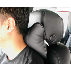 Faux Leather Universal Car Neck Rest Headrest Pillow – Soft Cushion for Cervical Pain Relief & Support – Adjustable Strap for Car, Office Chair & Travel (Pack of 2)