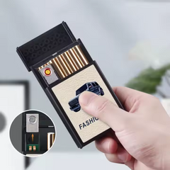 2-in-1 Electric Cigarette Case with Heated Coil Lighter | Custom Logo | USB-C Rechargeable