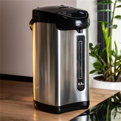 6.8L Stainless Steel Electric Thermopot (SK-09028) | Auto Keep Warm Hot Water Dispenser for Home & Office