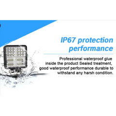 55mm Car Square LED Headlight For Off-Road