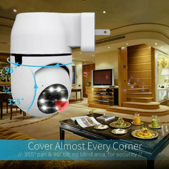 360° Panoramic Light Bulb WiFi Camera – 1080P HD Smart Home Security Cam with Night Vision & Motion Detection