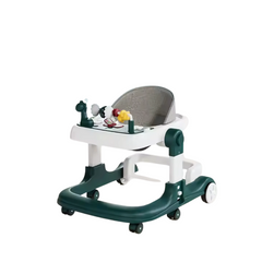 Foldable 3-in-1 Plastic Baby Walker with Silent Wheels for 6-12 Months