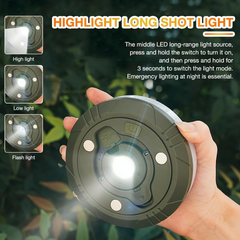 Rechargeable Outdoor Camping String Lights – 10M Waterproof Retractable LED Fairy Lights with Multiple Modes – Warm Light for Tents, RVs, and Outdoor Decor