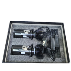 2PCS V9:H4 Mini LED Projector Headlight Bulbs – High/Low Beam Waterproof Conversion Kit