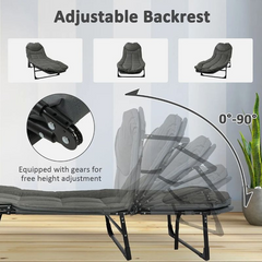Multi-Functional Foldable Camping Bed & Lounge Chair – 176cm | Ergonomic, Portable & Adjustable
