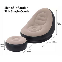 Single Seater Inflatable Sofa with Foot Rest – Ergonomic, Comfortable & Portable