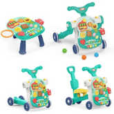 5-in-1 Baby Multifunction Walker - Sit-to-Stand, Game Panel, Adjustable - Green