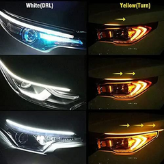 60cm Flexible LED Headlight Strip Light – Universal Daytime Running Light for Cars & Motorbikes