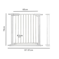 Baby Safety Guard Door Fence - Sturdy Steel Gate for Child & Pet Protection (75cm x 82cm)