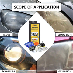 Car Headlight Restoration Kit with Drill Adapter – Lens Polishing & Cleaning Tool for Yellowed, Cloudy, or Scratched Headlights