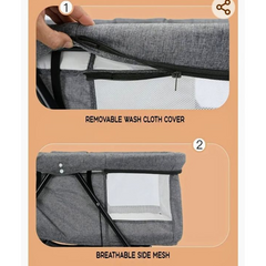 3-in-1 Baby Crib, Travel Cot & Rocker – Portable, Adjustable & Easy to Fold