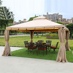 Deluxe Outdoor Gazebo with Mosquito Netting & Double Vented Roof – 3m x 4m | Stylish & Weather-Resistant Patio Canopy