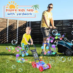 Bubble Lawn Mower for Toddlers - Musical Bubble Blower Toy | Outdoor Fun for Boys & Girls Ages 1-4 | Safe & Durable First Birthday Gift