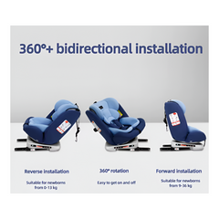 360-Degree Rotating Portable Baby Car Seat with Adjustable Recline – The Ultimate Travel Companion for Your Baby