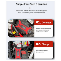 12V High-Power Car Jump Starter & Emergency Power Bank – Portable Battery Booster with Flashlight & USB Charging