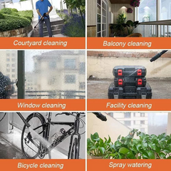 Portable Electric High-Pressure Water Spray Gun – 450PSI Cordless Power Washer for Cars, Homes, Driveways & More
