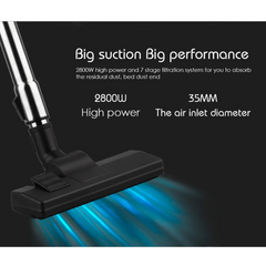 1600W Powerful Vacuum Cleaner with 22Kpa Suction | Reusable Bag Included | Efficient Dust Removal