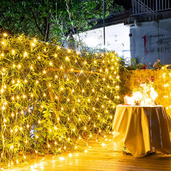 Outdoor Solar Christmas Net Lights – Waterproof LED Fairy Mesh Lights with Remote, 8 Modes, Warm White, 3m x 2m, 192 LEDs – Garden, Patio, Party & Wedding Decor