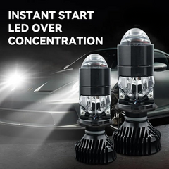 2PCS V9:H4 Mini LED Projector Headlight Bulbs – High/Low Beam Waterproof Conversion Kit