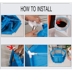 Large Navy Baby Playpen - Safe Indoor Playground with Protective Fence for Toddlers | 125x64x61cm