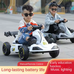 Children’s Electric Go Kart – Drifting Toy Car with Remote Control | Parent-Child Ride-On Buggy