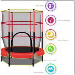 Outdoor Kids Trampoline with Safety Net & Frame Cover | Durable & Safe