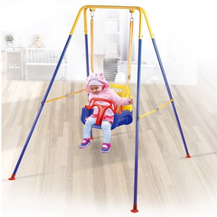 Children’s Outdoor Swing - Sturdy, Safe & Adjustable Playset for Kids | Blue & Red