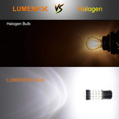 1156 LED Brake Light Bulbs 54-SMD 2835 | P21/5W BAY15D 12V-24V Xenon White Tail, Parking, Reverse Light – 2 Pack