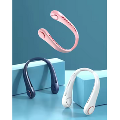 Portable Neck Fan - USB Rechargeable, Waterproof, Adjustable Wearable Fan for Travel, Office & Sports