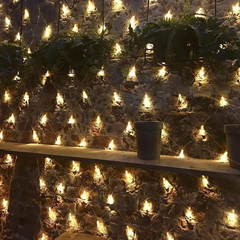 Outdoor Solar Christmas Net Lights – Waterproof LED Fairy Mesh Lights with Remote, 8 Modes, Warm White, 3m x 2m, 192 LEDs – Garden, Patio, Party & Wedding Decor