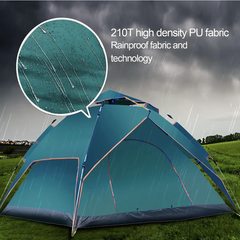 Pop-Up Tent - 2.1 x 2 x 1.35m – Lightweight, Water-Resistant, Easy to Assemble Tent for Outdoor Adventures